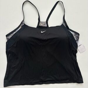 Nike Black Layered Tankini Top Size 3X Women